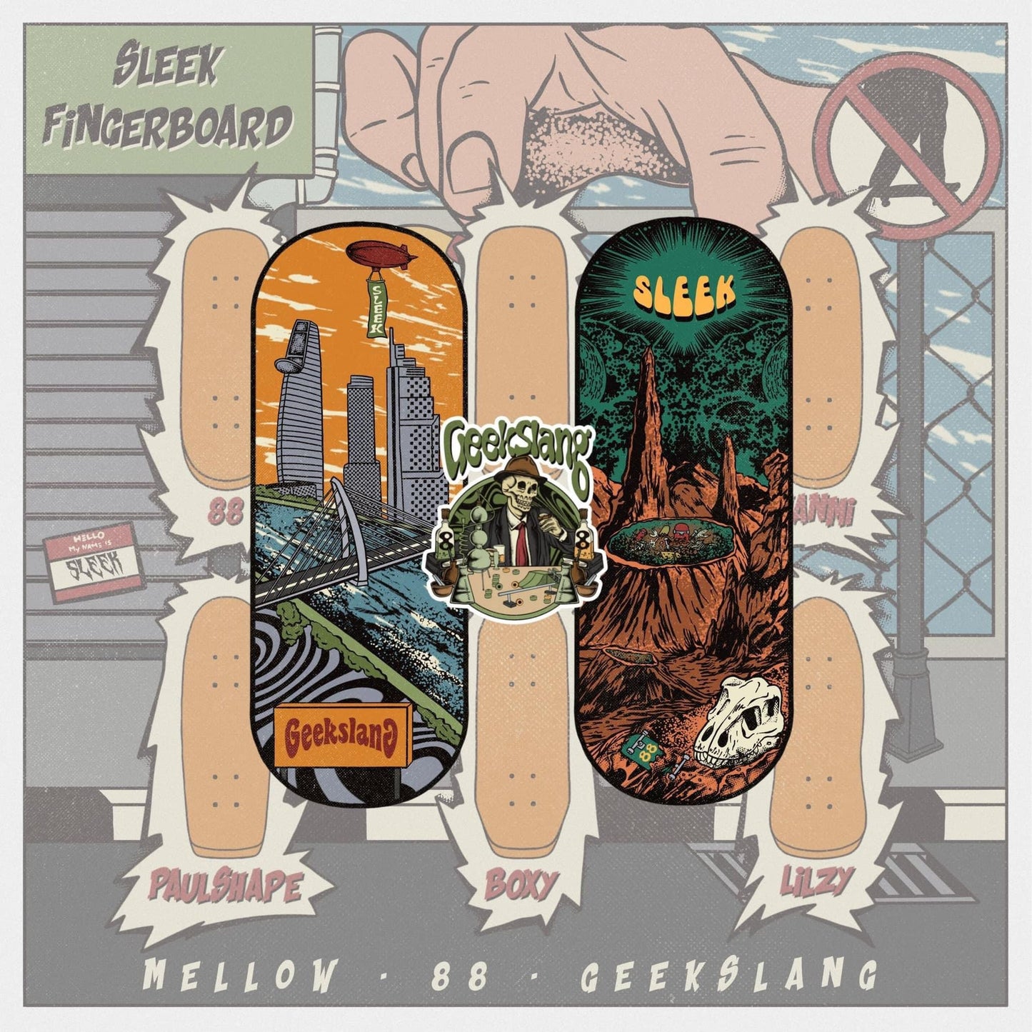 Sleekfb Bones 33/34mm Deck - Ván In Hình GEEKSLANG